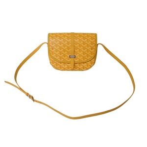 GOYARD Belvedere Shoulder Bag Yellow Leather